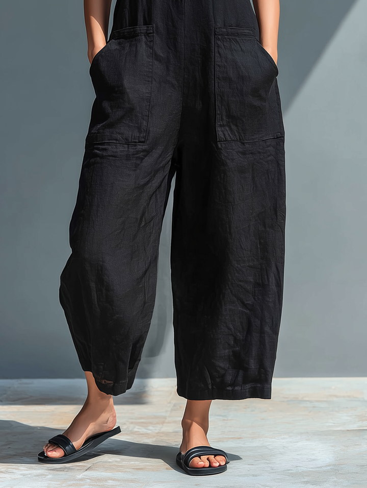Averil | Sleeveless Elegant Linen-Blend Jumpsuit