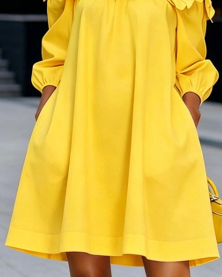 BRIONY | OFF-SHOULDER A-LINE DRESS