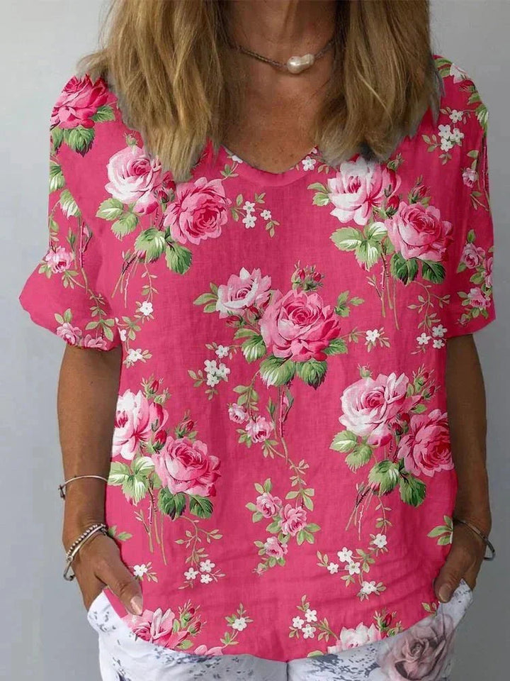 Eugenia | Artistic Floral Shirt