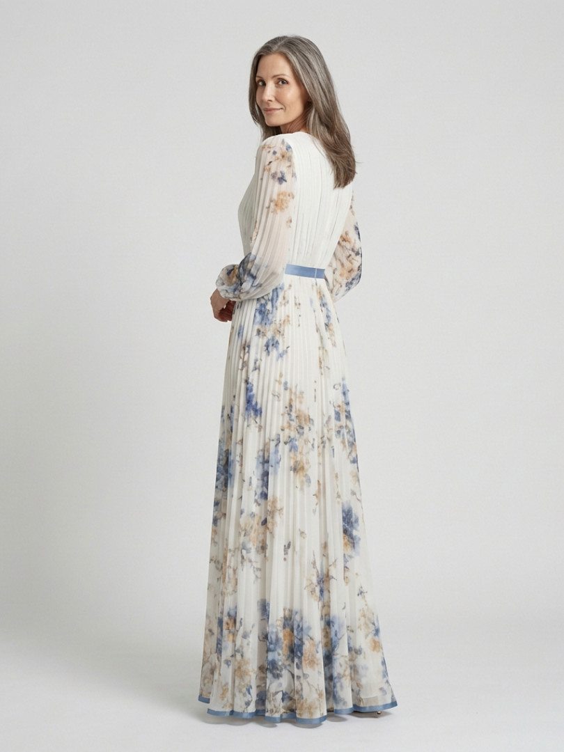Harrow & Lane™ | Long Sleeve V Neck Floral Maxi Dress