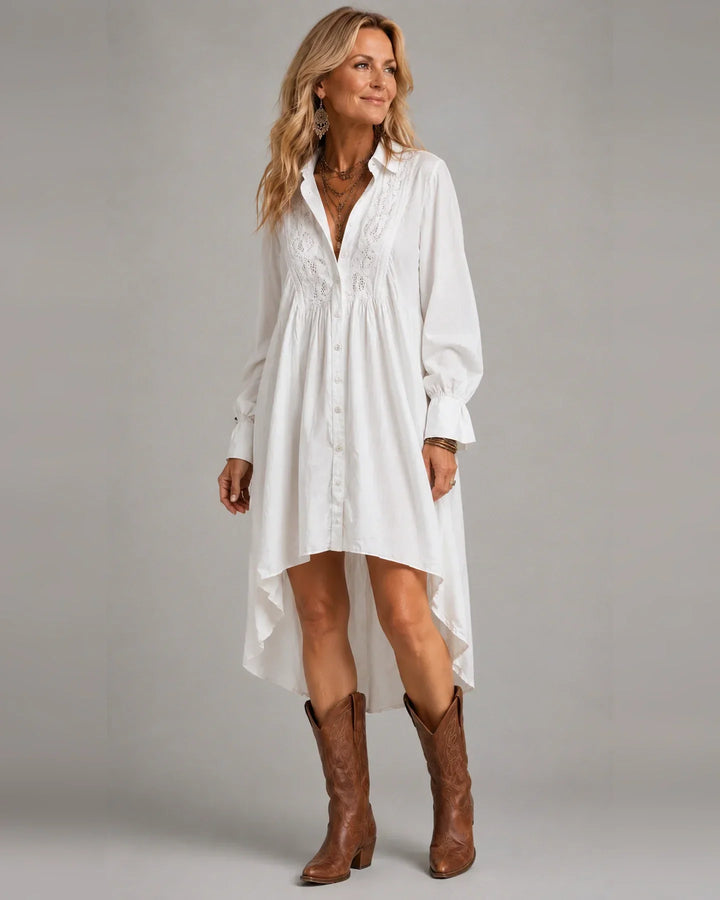 Renee | Lace Detail Shirt Dress