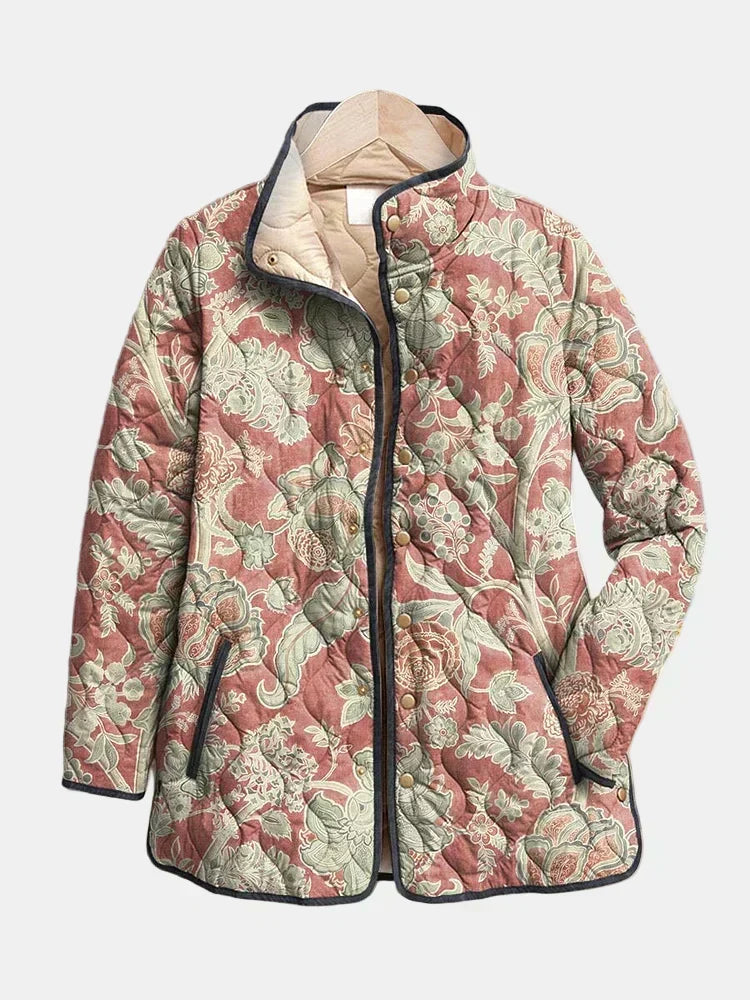 Delilah | Vintage Floral Casual Quilted Jacket