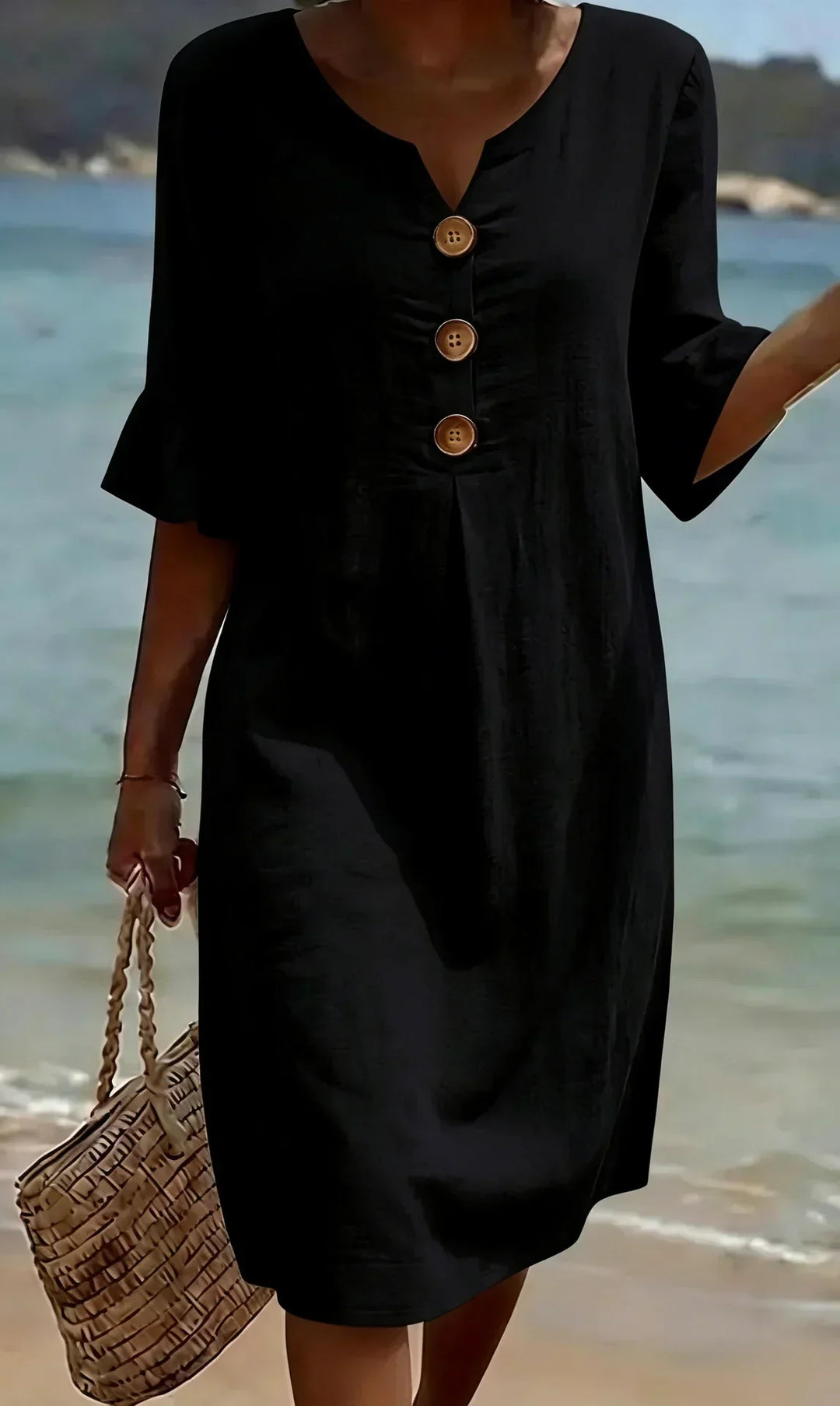 Manuela | Shift Dress with Puff Sleeves
