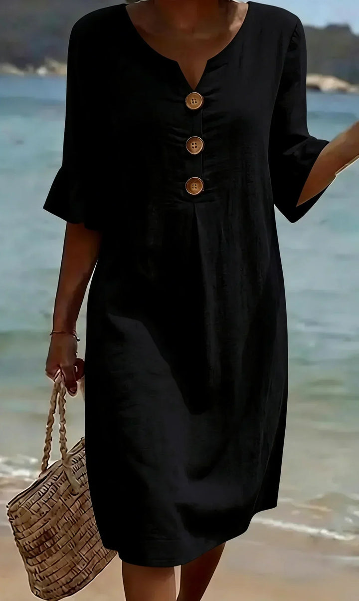Manuela | Shift Dress with Puff Sleeves