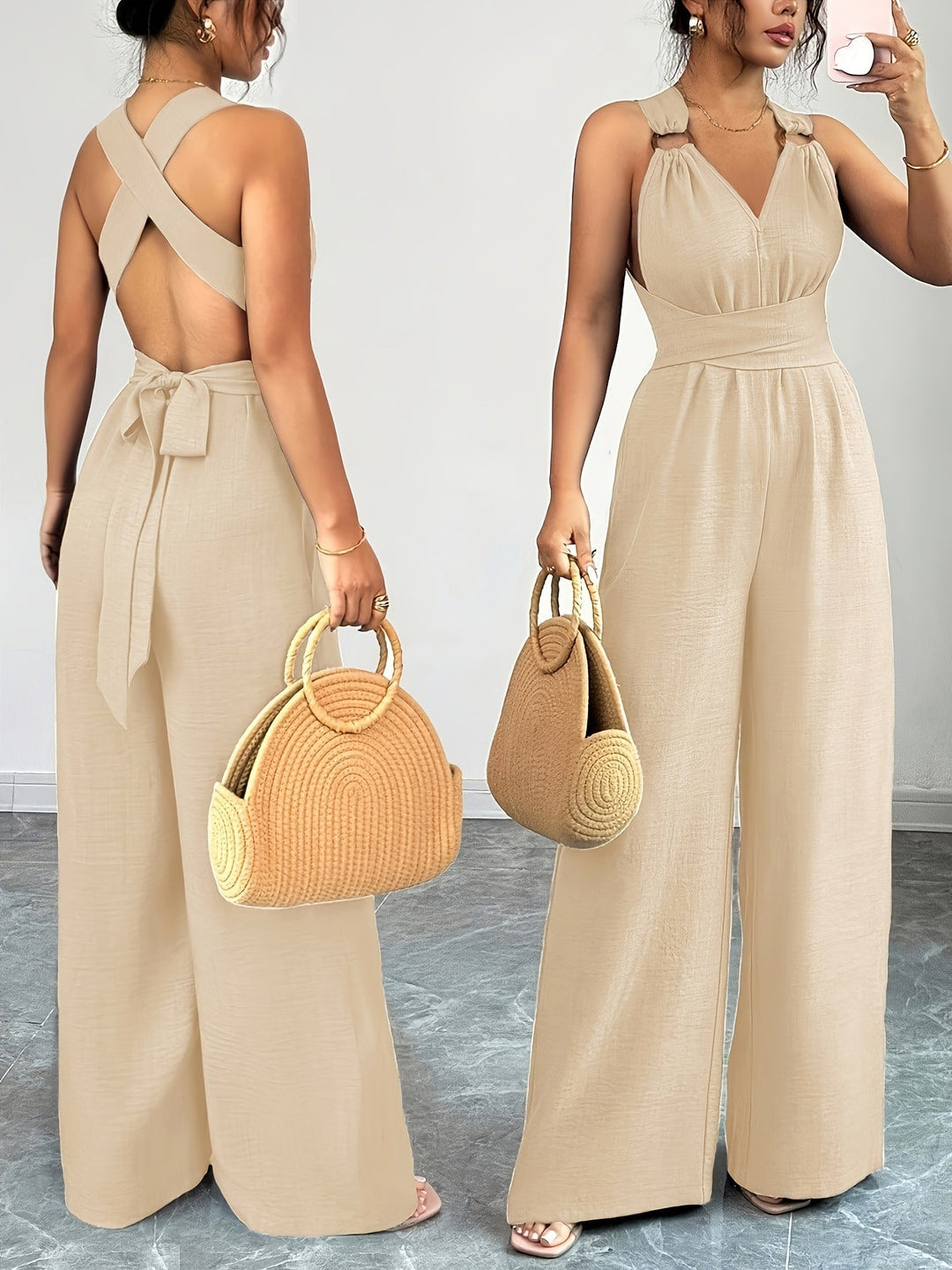Liana | Elegant Linen and Cotton Jumpsuit