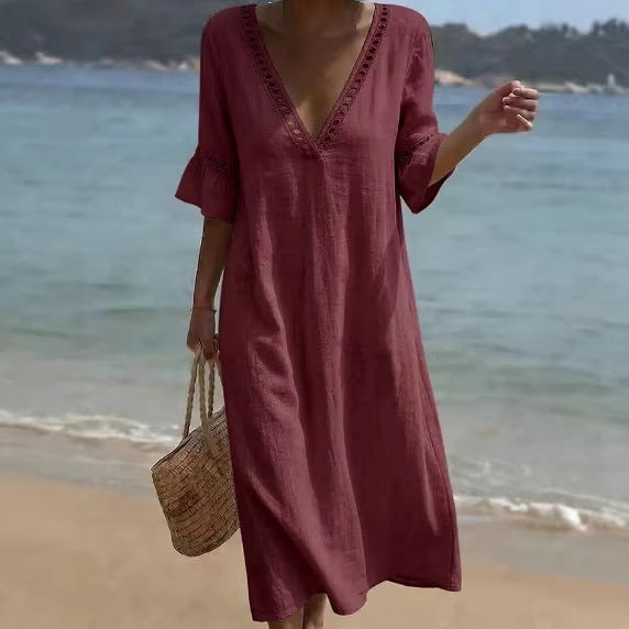 ROSAMUND | Breezy Maxi Dress Flattering Comfort Seaside Style