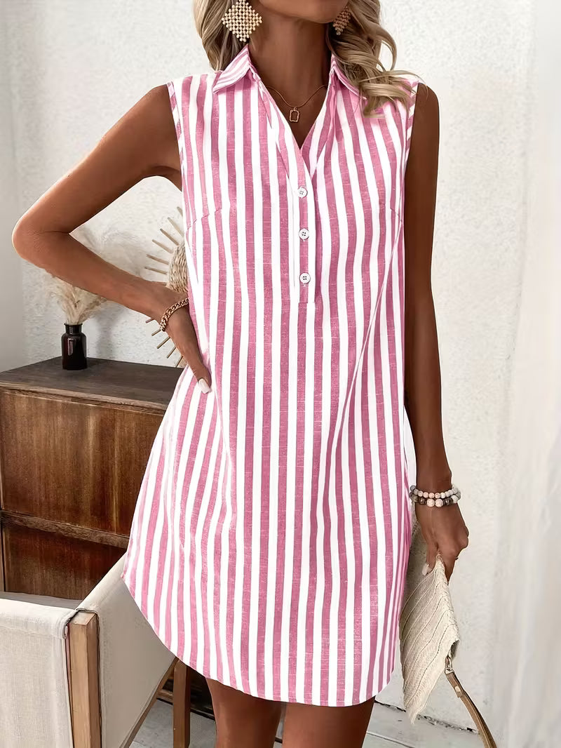 Jana - Striped Shirt Dress