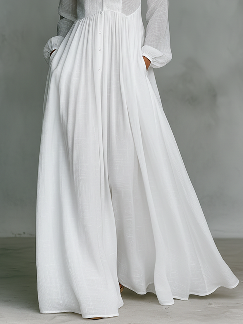 Maeve | Flowing Button-Front Maxi Dress