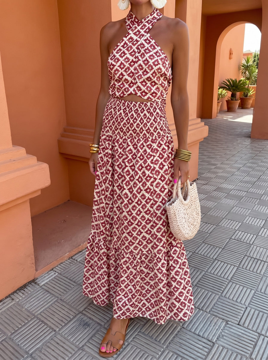 Sheena | Elegant Set with Off-Shoulder Design