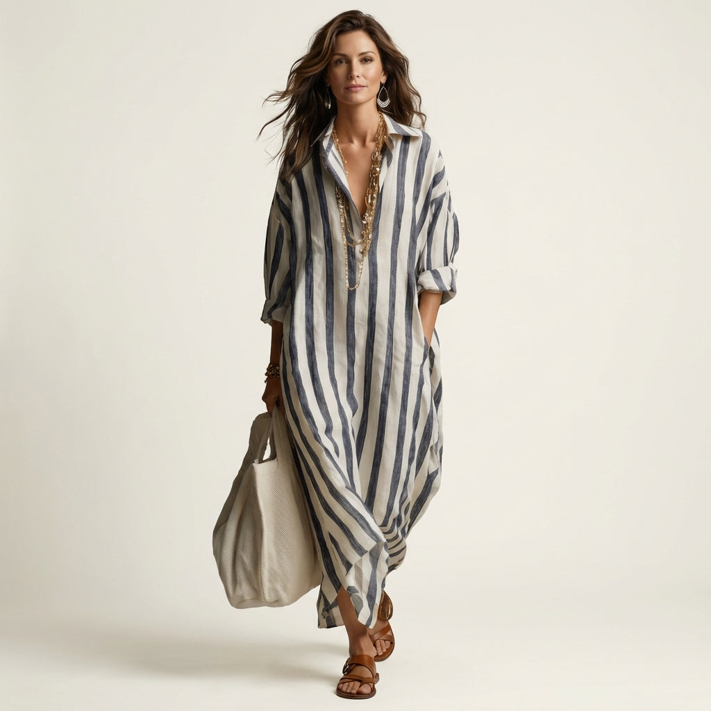 Norina | Striped Maxi Dress