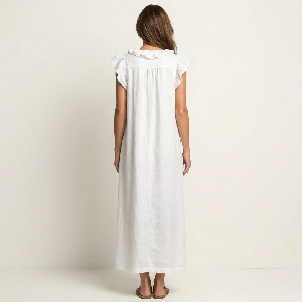 Bridie | Ruffle V-Neck Maxi Dress