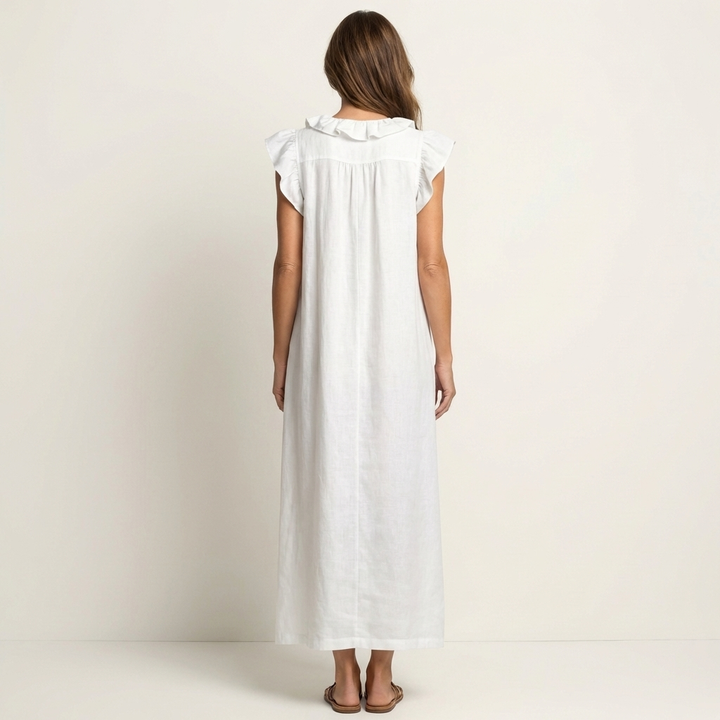 Bridie | Ruffle V-Neck Maxi Dress