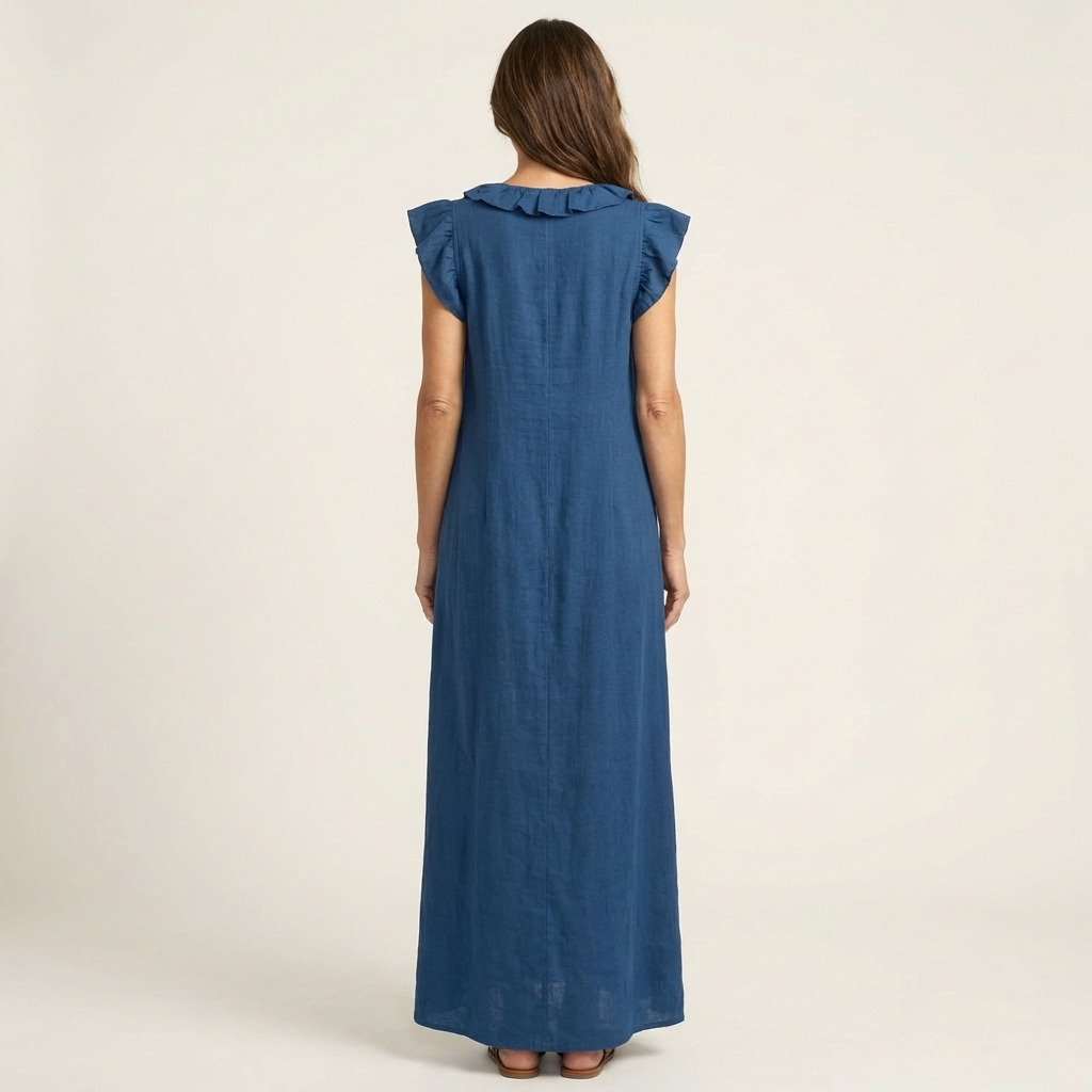 Bridie | Ruffle V-Neck Maxi Dress