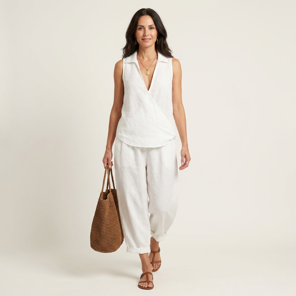 Orietta | Wrap-Top & Wide-Leg Set