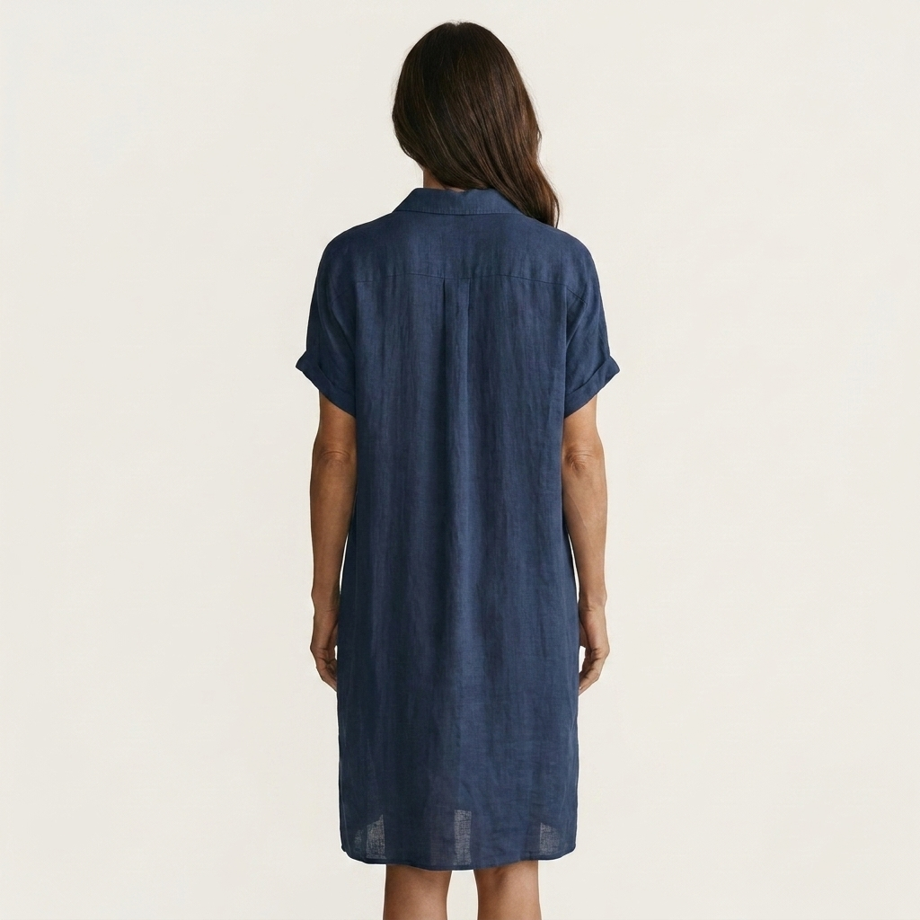 Nessa | Midi Shirt Dress with Rolled Cuffs