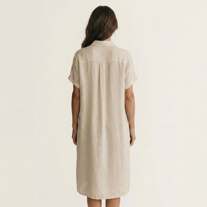 Nessa | Midi Shirt Dress with Rolled Cuffs