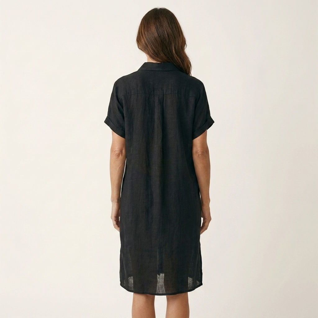 Nessa | Midi Shirt Dress with Rolled Cuffs