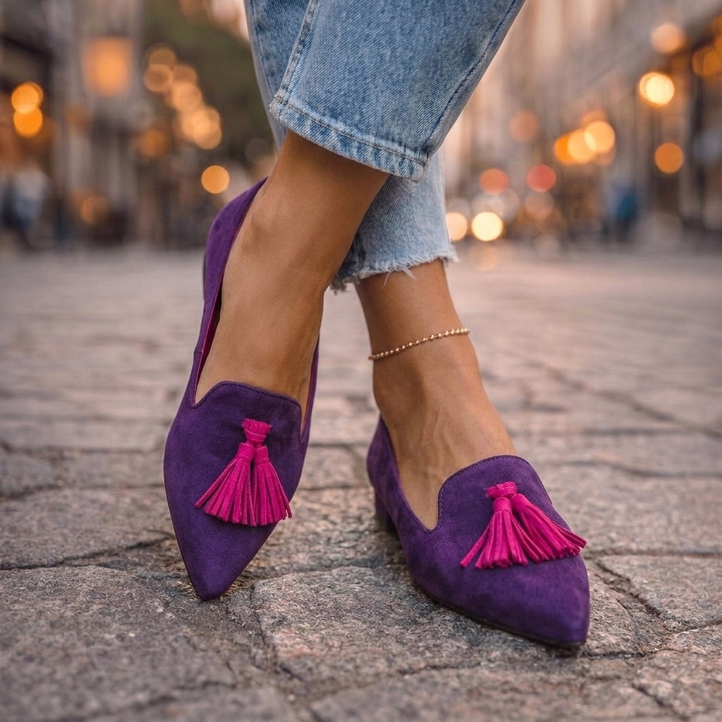 Domitilla | Pointed Flats with Tassels