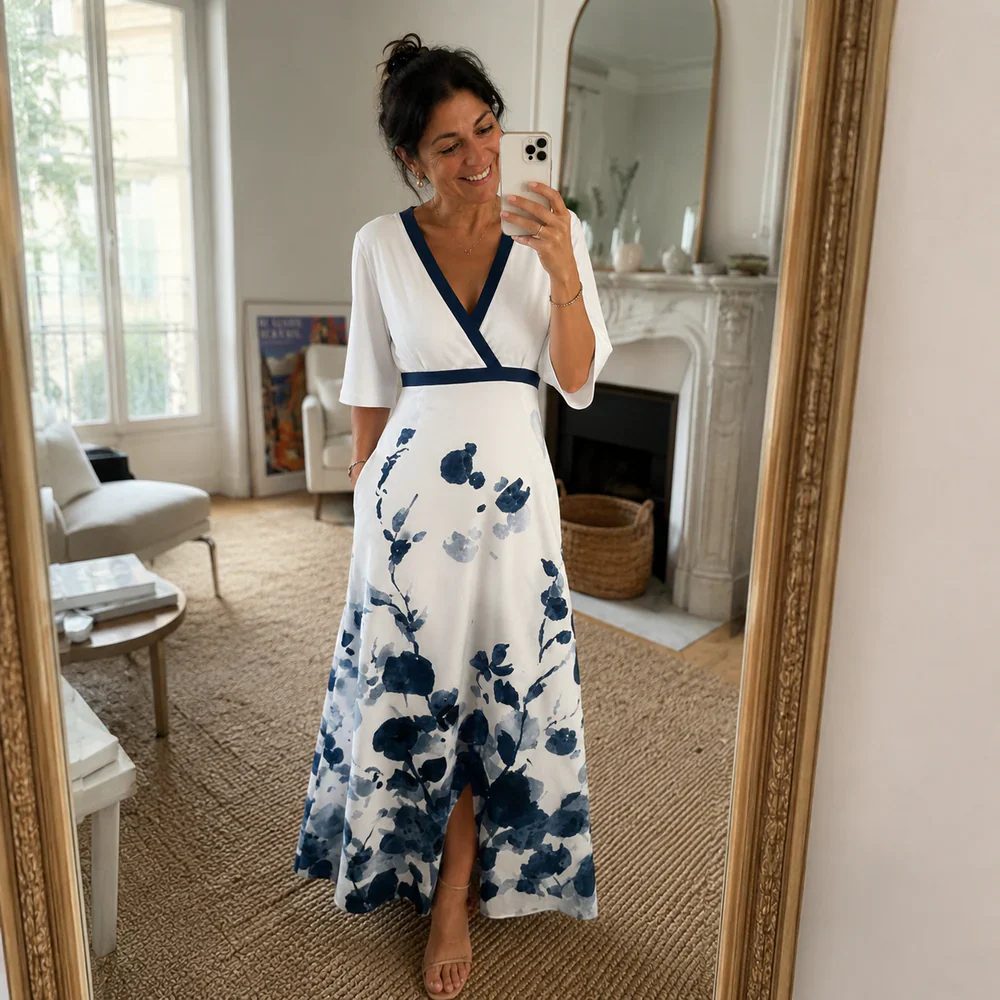 Capucine | Three-piece set with long boho cardigan