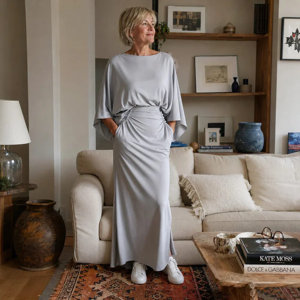 Capucine | Three-piece set with long boho cardigan