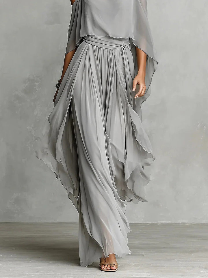 Rosalia | Gray Fluid Set with Strappy Top and Lightweight Pants
