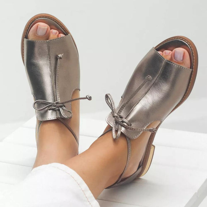 LUCIANA – STRAP-STYLE LEATHER SANDALS