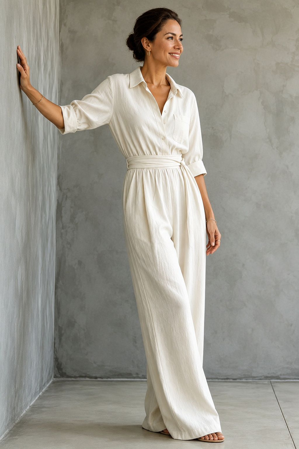 Lois | Wide-Leg Shirt Jumpsuit