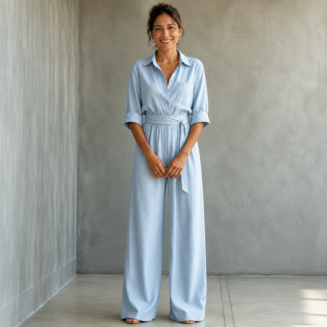 Lois | Wide-Leg Shirt Jumpsuit