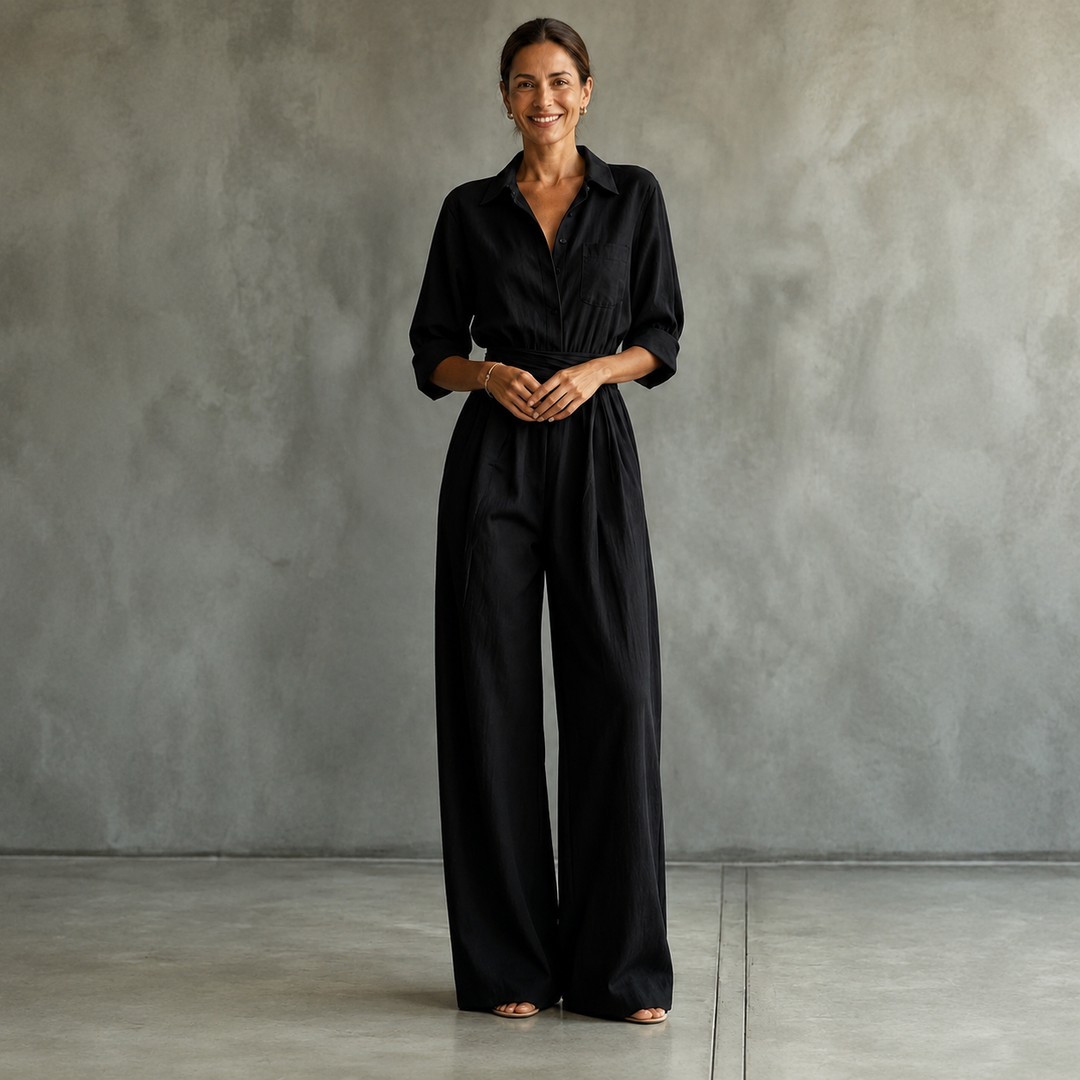Lois | Wide-Leg Shirt Jumpsuit