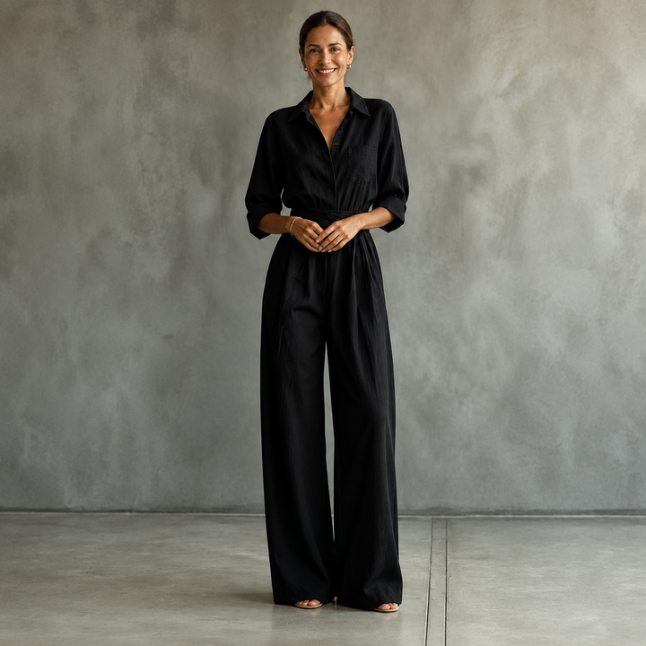 Lois | Wide-Leg Shirt Jumpsuit