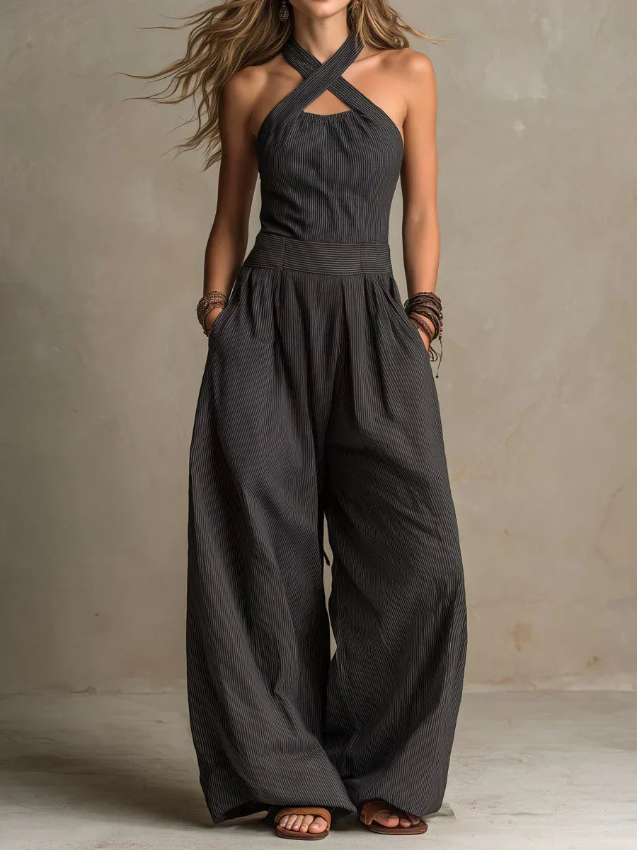 Janet – Elegant Linen and Cotton Jumpsuit