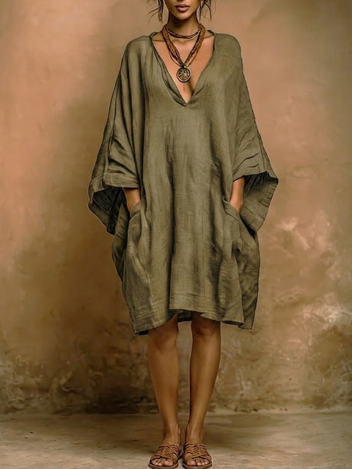 Isaline – Relaxed Elegance Linen and Cotton Dress