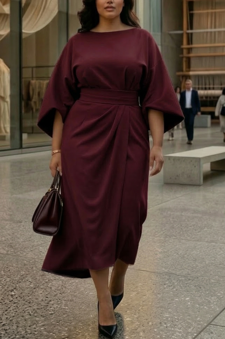 Leone | Elegant Lantern Sleeve Dress