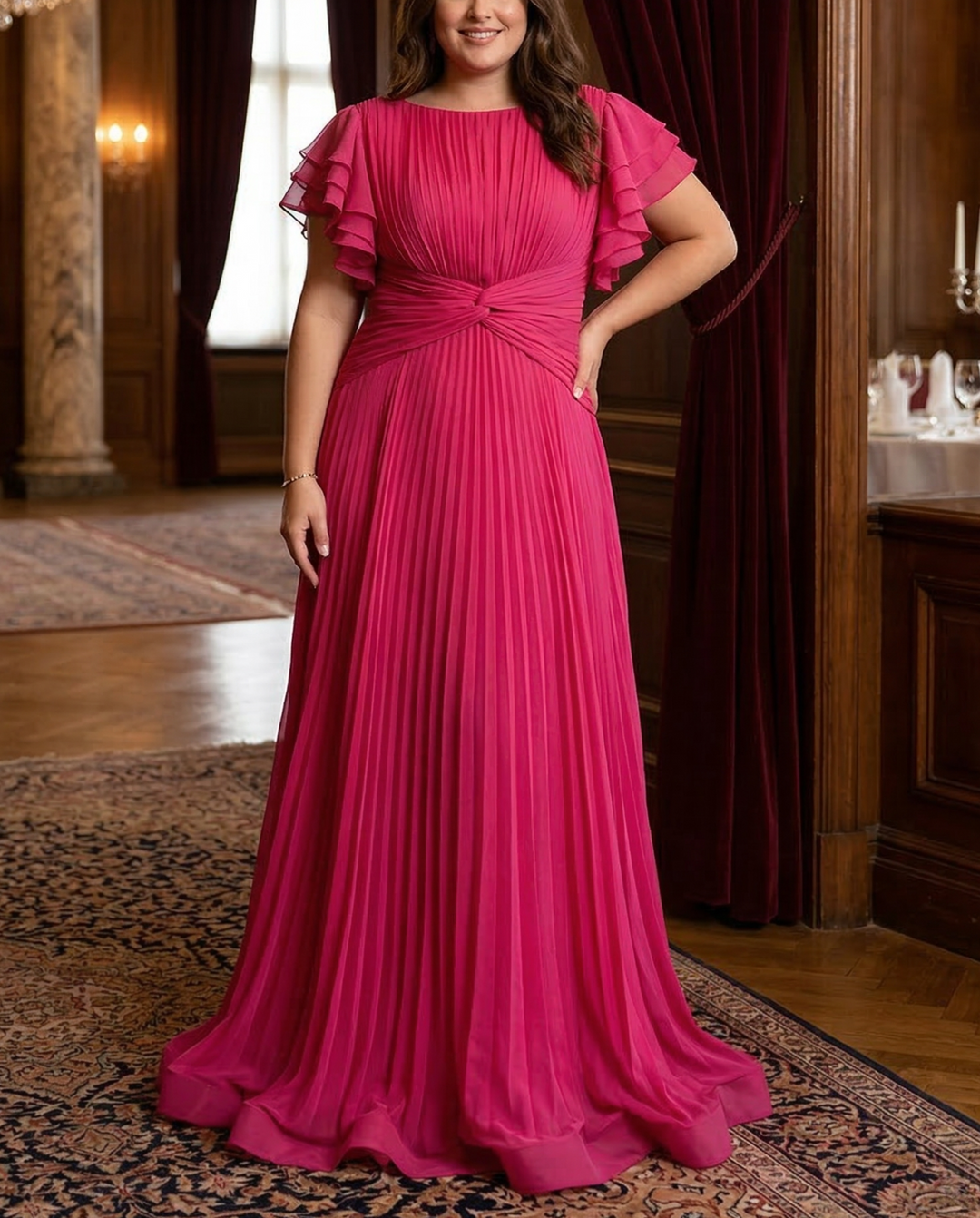 Tiziana | Pleated Evening Dress