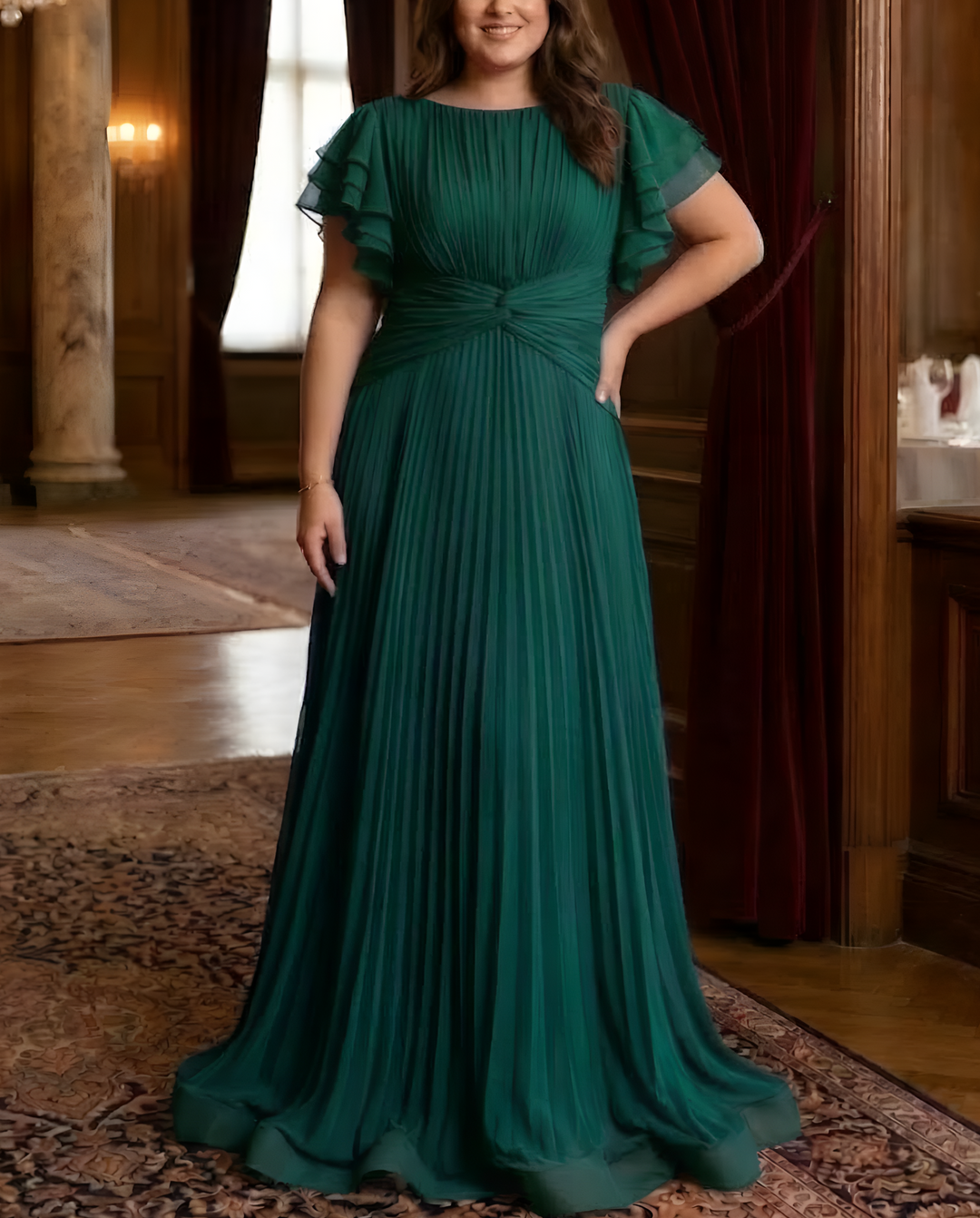 Tiziana | Pleated Evening Dress