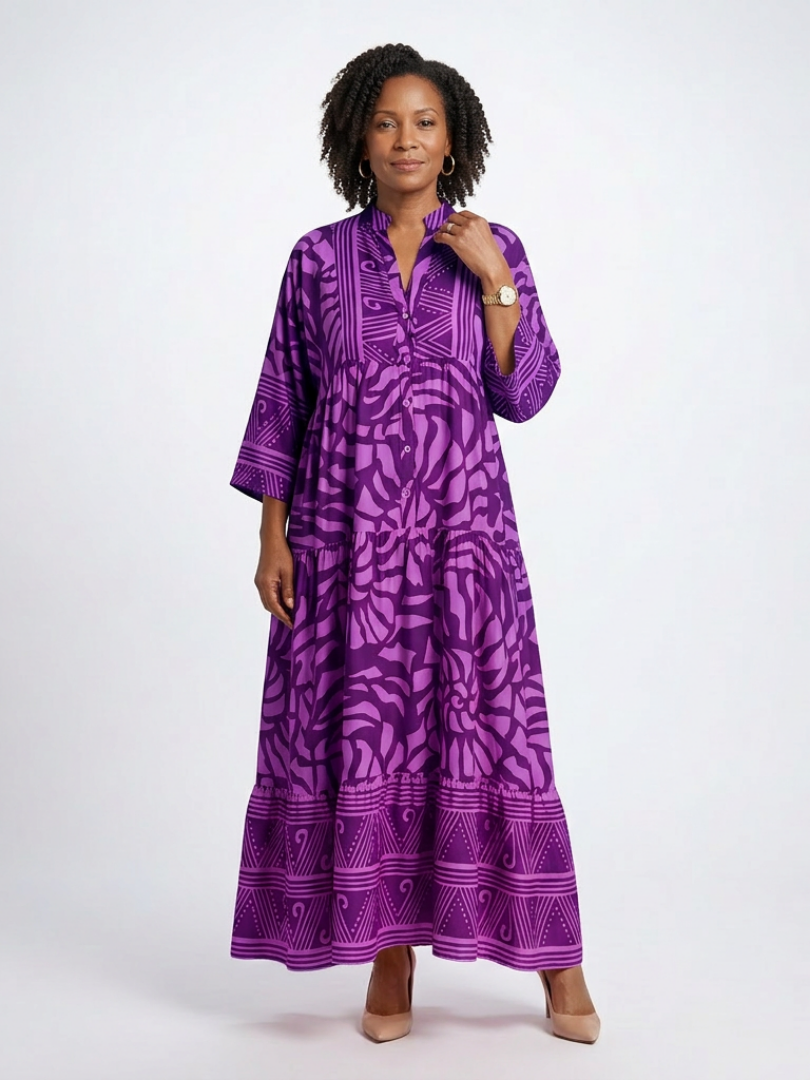 Alison | Button Front Midi Dress