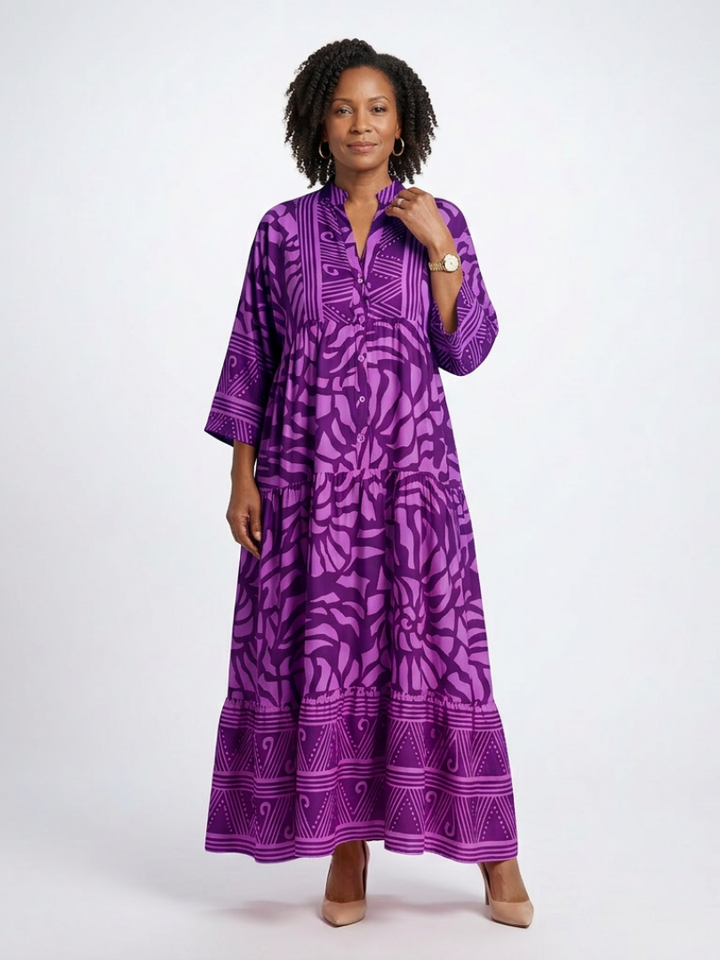 Alison | Button Front Midi Dress