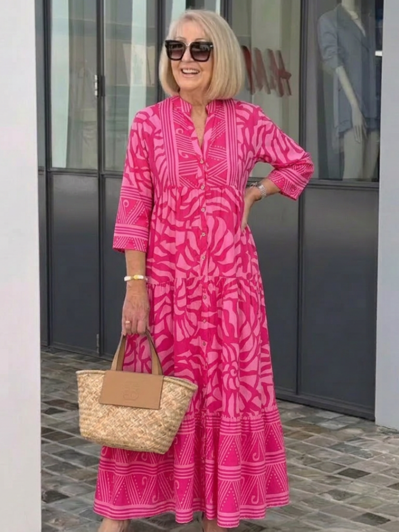 Alison | Button Front Midi Dress