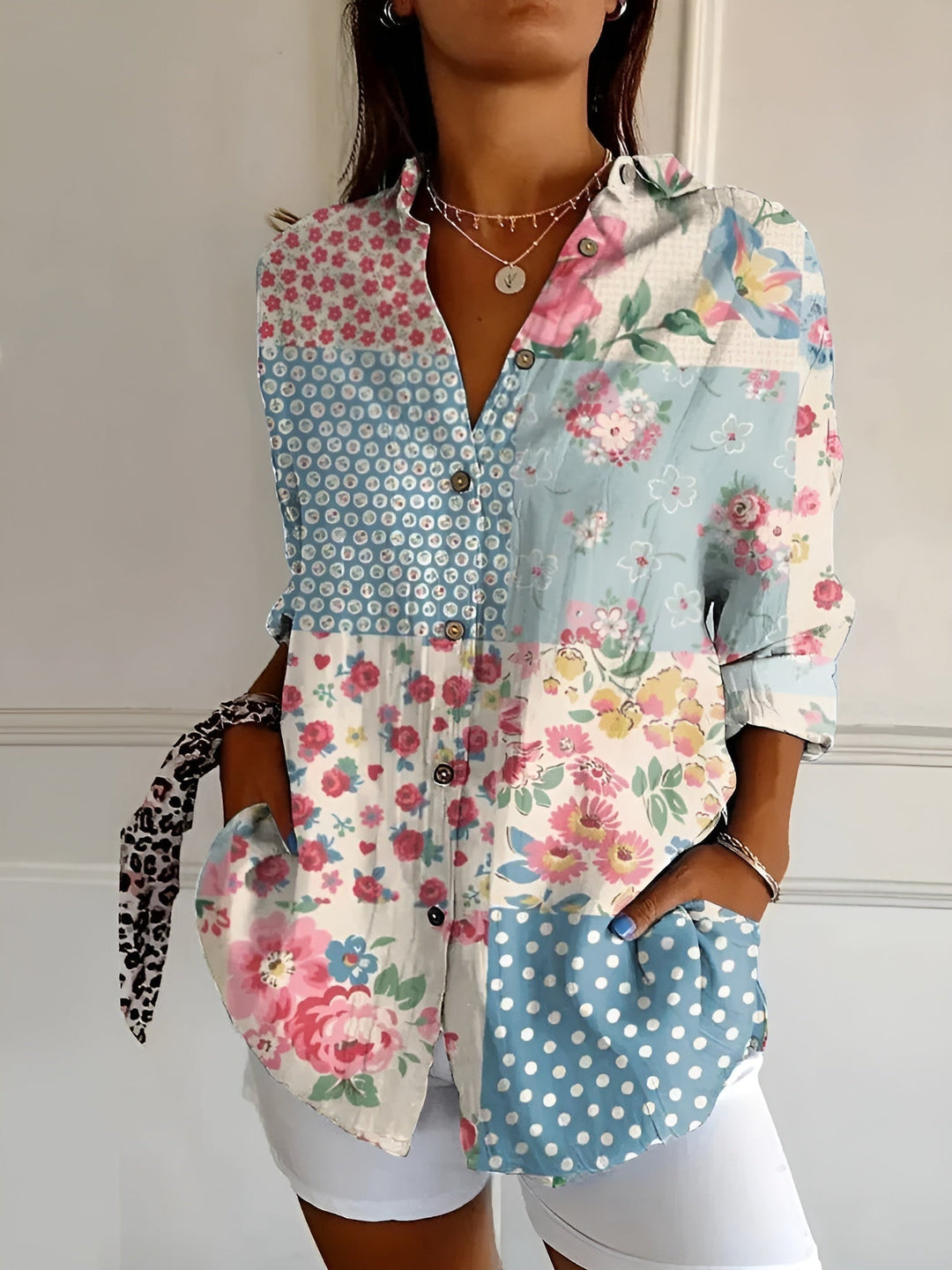 Ernestine | Floral Wave Blouse