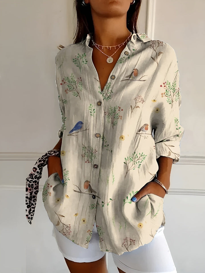 Ernestine | Floral Wave Blouse