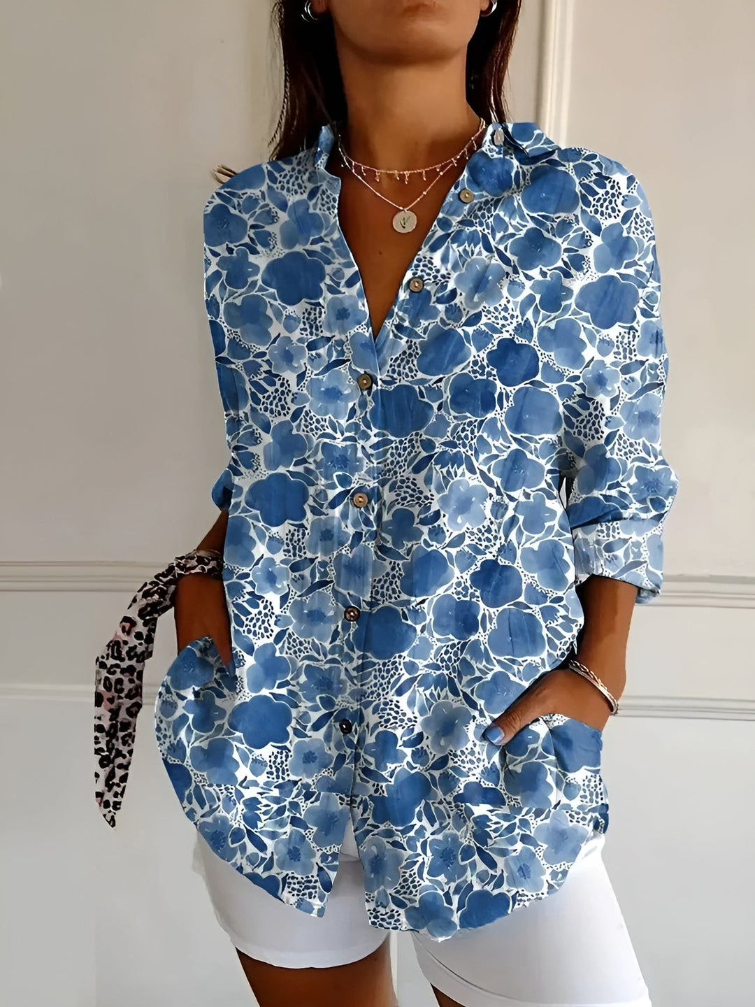 Ernestine | Floral Wave Blouse