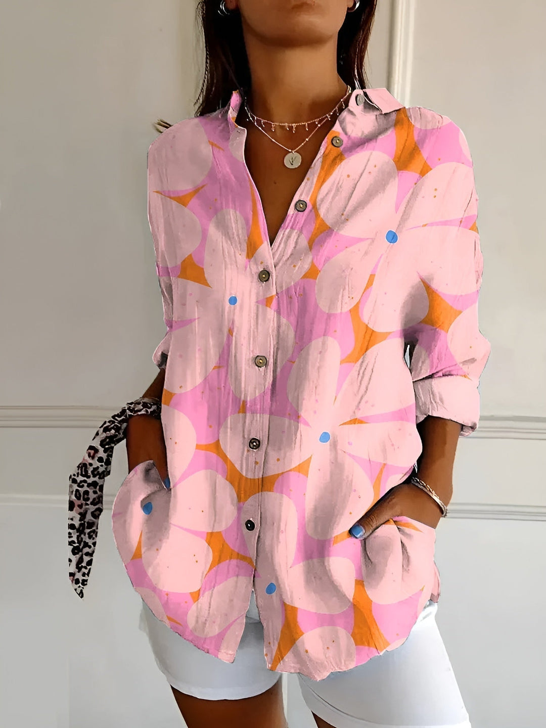 Ernestine | Floral Wave Blouse