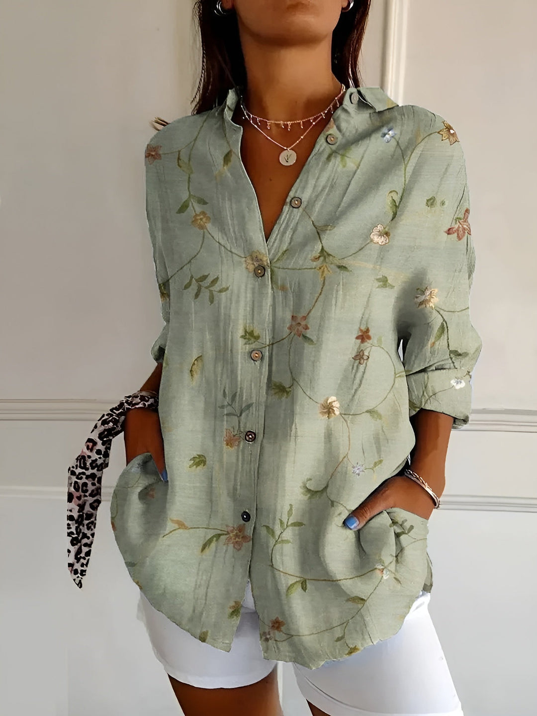 Ernestine | Floral Wave Blouse